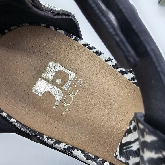Joe's Jeans Womens High Heels Strappy Ankle Zip Zebra Print Black/White Size 7.5 - Picture 10 of 13
